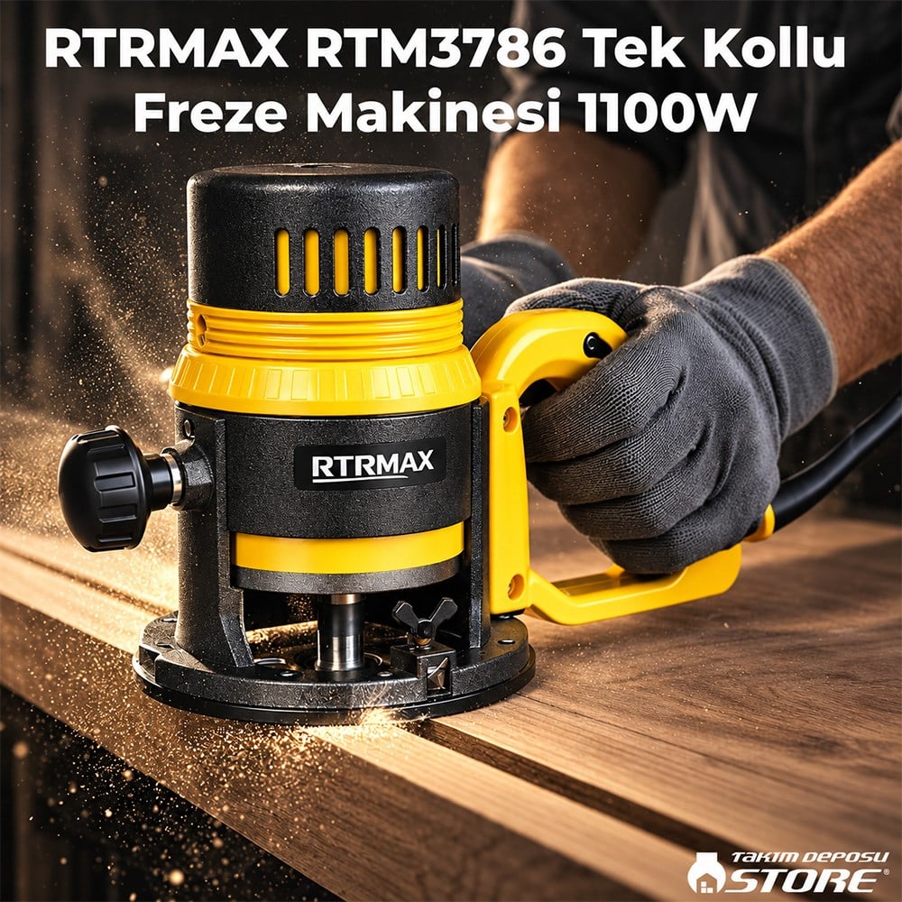 RTRMAX RTM3786 Tek Kollu Freze Makinesi 1100W
