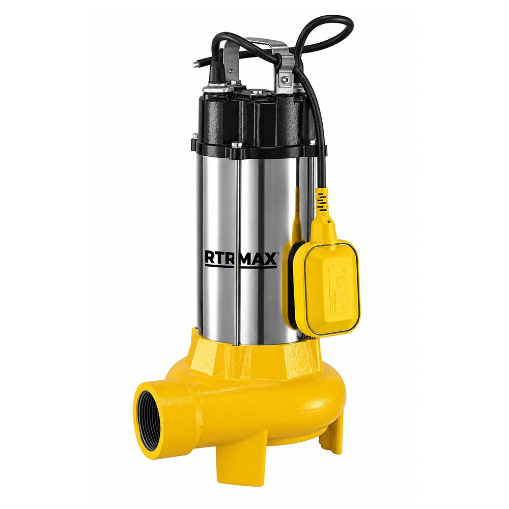 RTRMAX RTM843 Bıçaklı Foseptik Dalgıç Pompası Güçlü Motor 1.5 kW 2 HP 12 Metre
