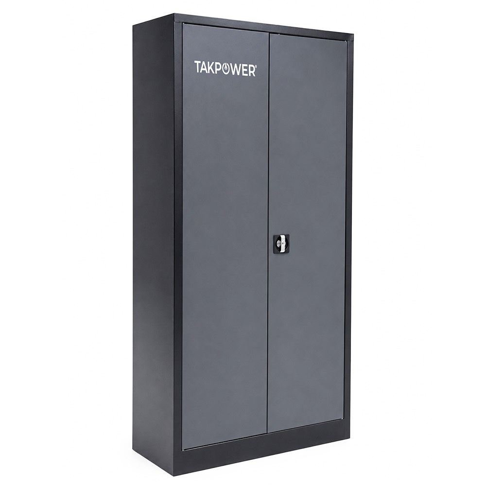TAKPOWER 2 Kapaklı Metal Dolap - 198 lik Dosya Dolabı Antrasit Gri