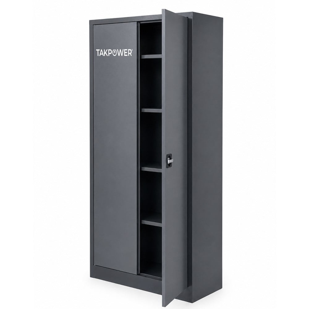 TAKPOWER 2 Kapaklı Metal Dolap - 198 lik Dosya Dolabı Antrasit Gri