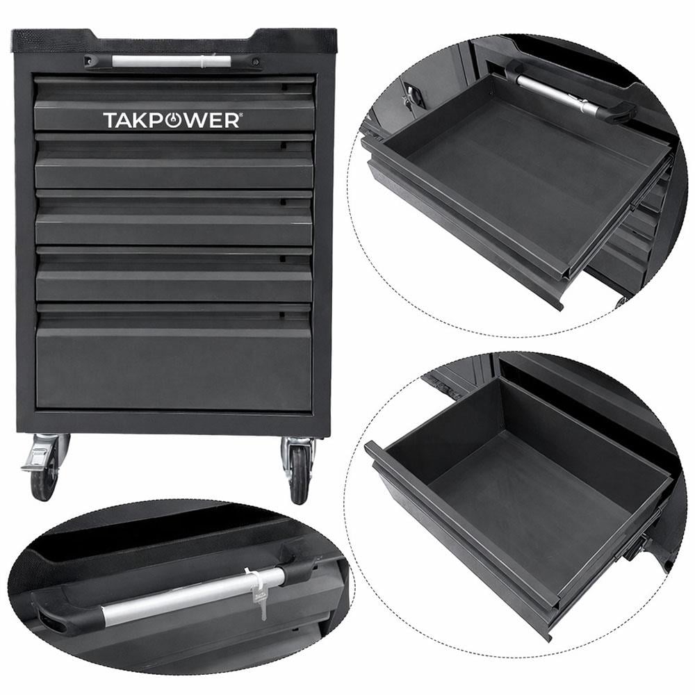 TAKPOWER 3 Metre Takım Tezgahı 2 Dolaplı + 2 Boş Takım Arabası Antrasit