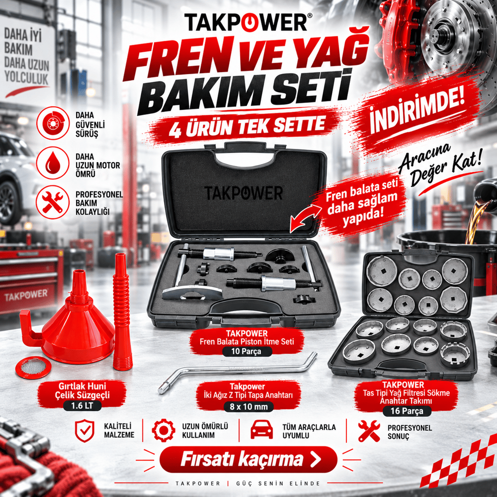 TAKPOWER Fren ve Yağ Bakım Seti 28 Parça