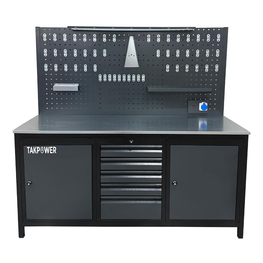 TAKPOWER TTR4411 2 Metre Takım Tezgahı 5 Çekmeceli 2 Dolaplı