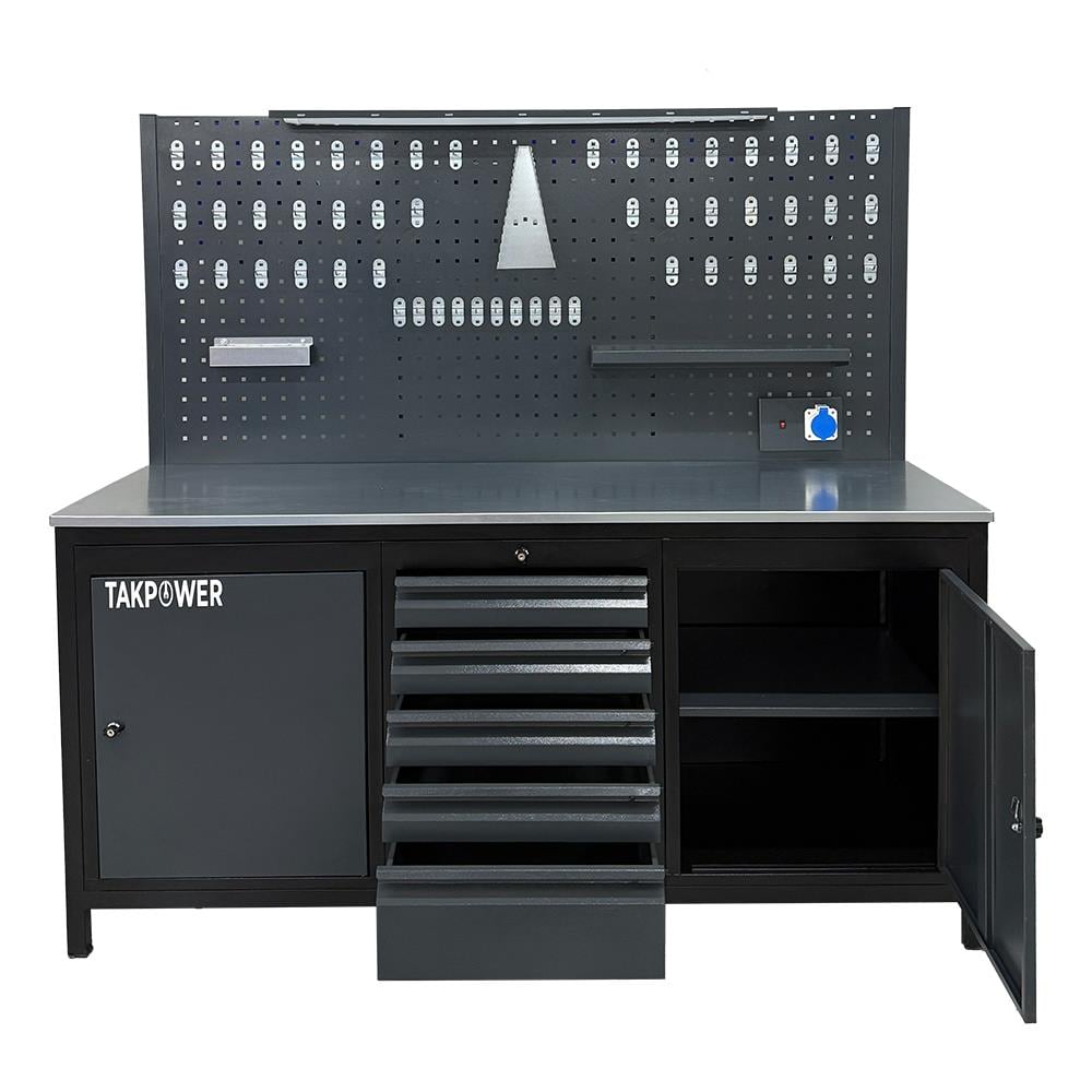TAKPOWER TTR4411 2 Metre Takım Tezgahı 5 Çekmeceli 2 Dolaplı