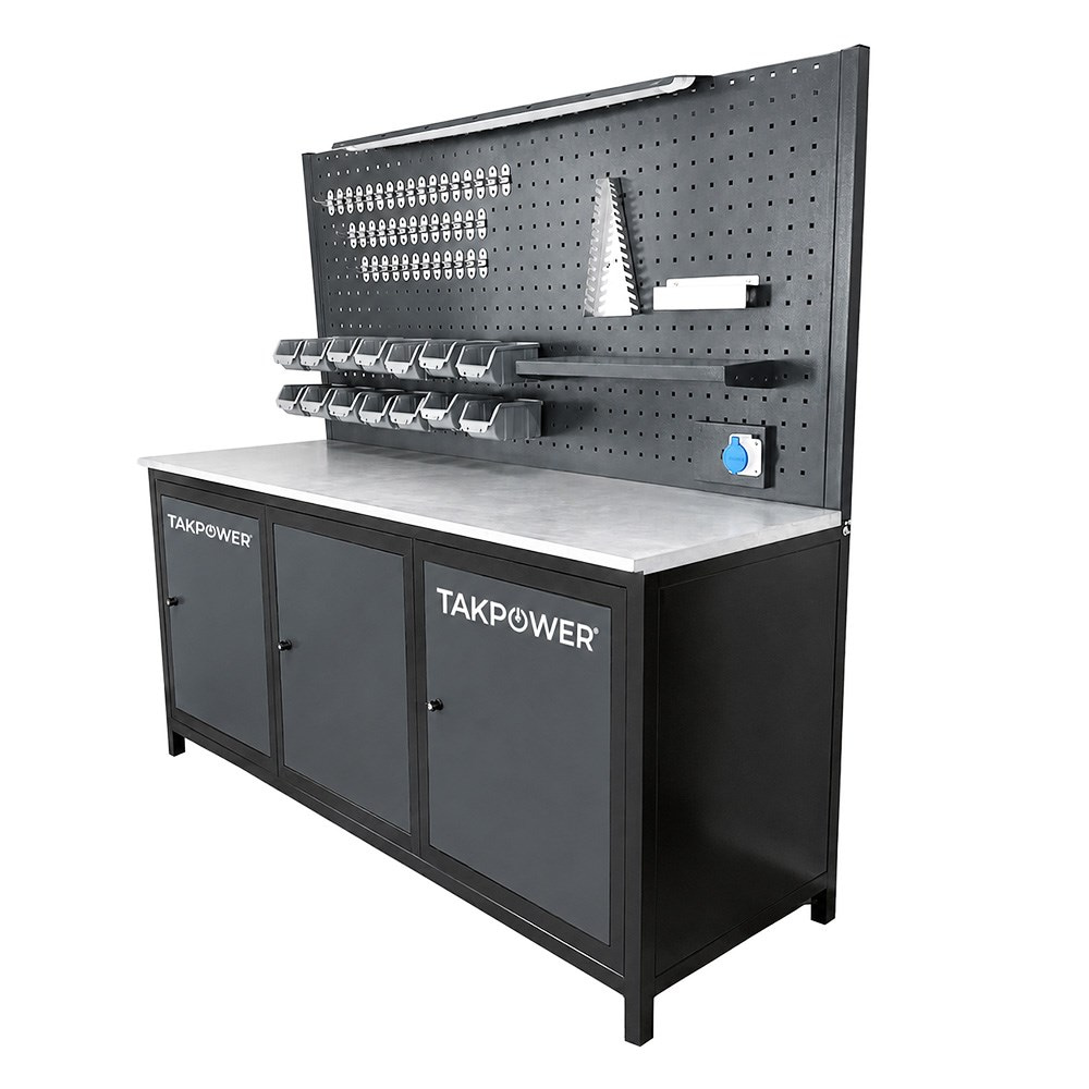 TAKPOWER 2 Metre Takım Tezgahı 3 Dolaplı Antresit
