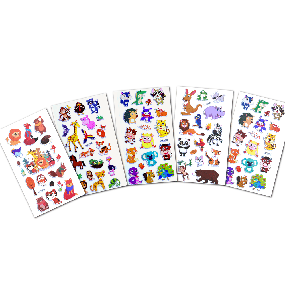 Kara Hayvanları Sticker Seti - 88 Adet Eğitici Çiftlik ve Orman Hayvanları Çıkartması