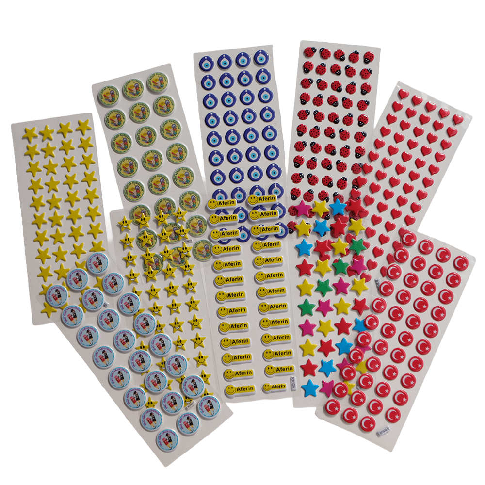 Öğretmen Ödül Sticker Seti - 391 Adet Okul ve Sınıf İçi Motivasyon Çıkartması
