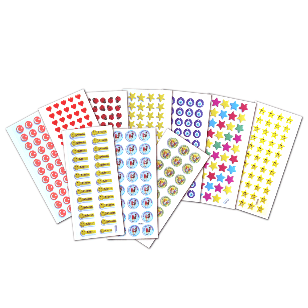 Öğretmen Ödül Sticker Seti - 391 Adet Okul ve Sınıf İçi Motivasyon Çıkartması