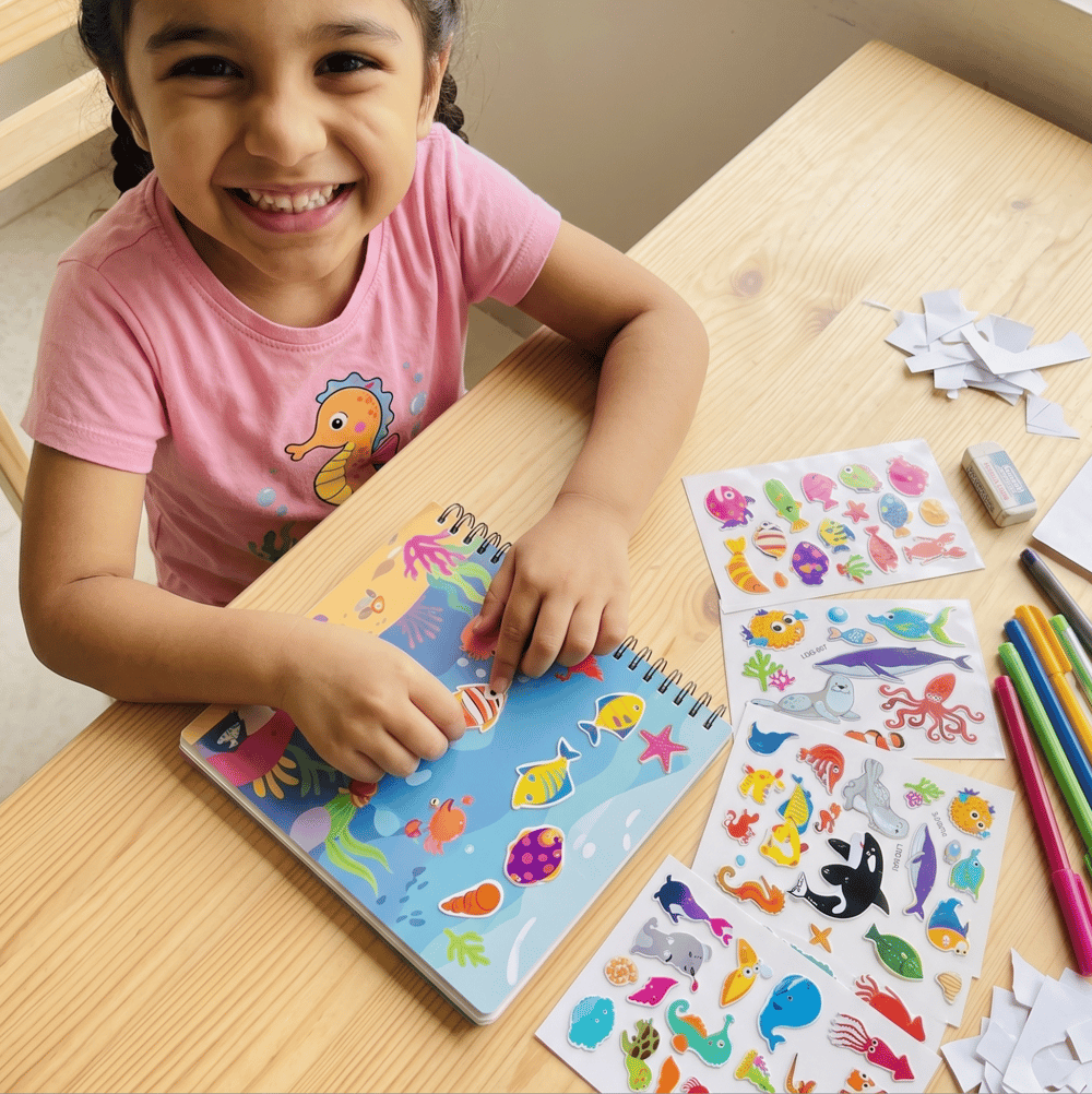 Su Altı Dünyası Çocuk Sticker Seti - 73 Adet Deniz Canlıları Eğitici Çıkartma