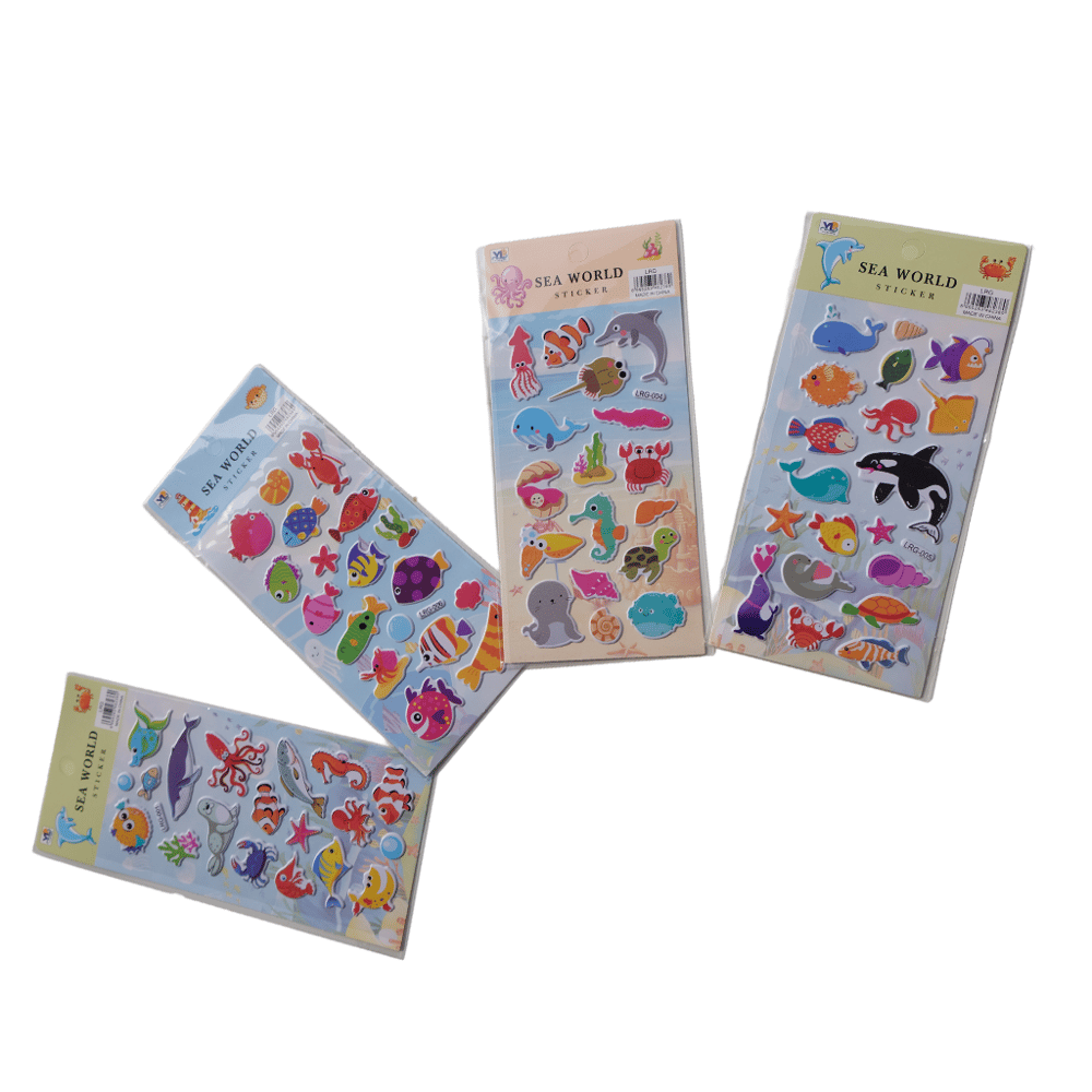 Su Altı Dünyası Çocuk Sticker Seti - 73 Adet Deniz Canlıları Eğitici Çıkartma