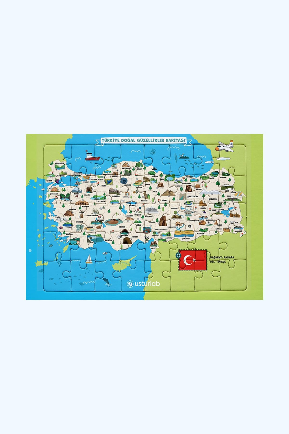 Türkiye Doğal Güzellikler Haritası Yapbozu