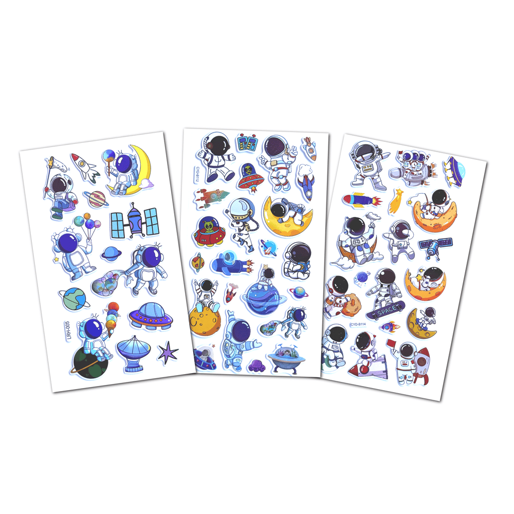 Uzay Temalı Çocuk Sticker Seti - 54 Adet Eğitici Çıkartma