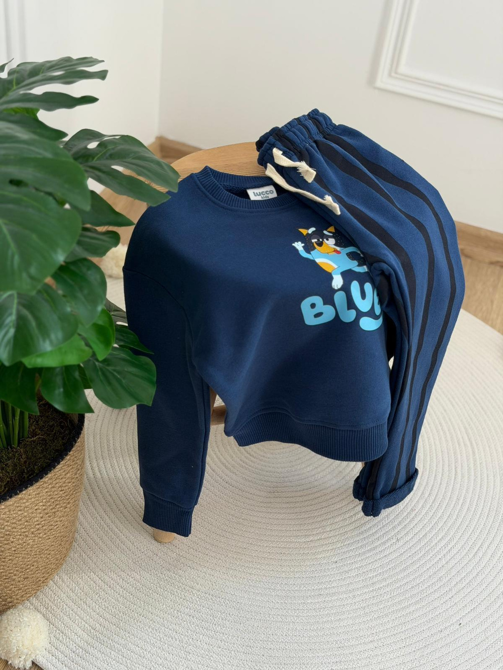 Çizgili Bluey Baskılı  Eşofman Takımı