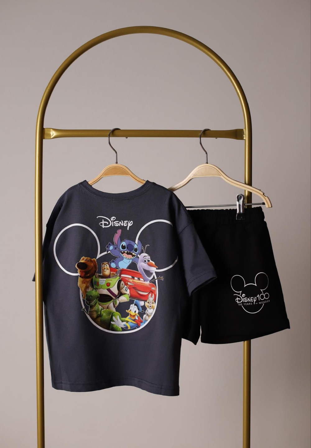 Disney Team Sırt Baskılı Şortlu Takım