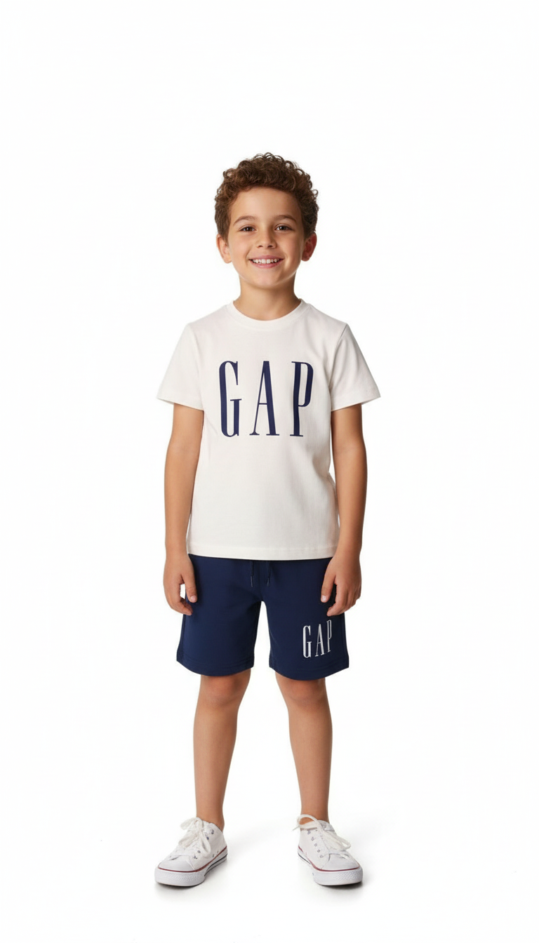 Gap İnce Baskılı Şortlu Takım