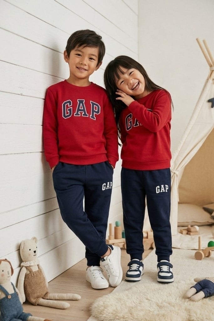 Kırmızı Gap Baskılı Eşofman Takımı