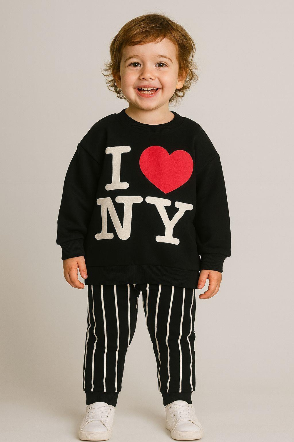 Love NY Çizgili Eşofman Takımı