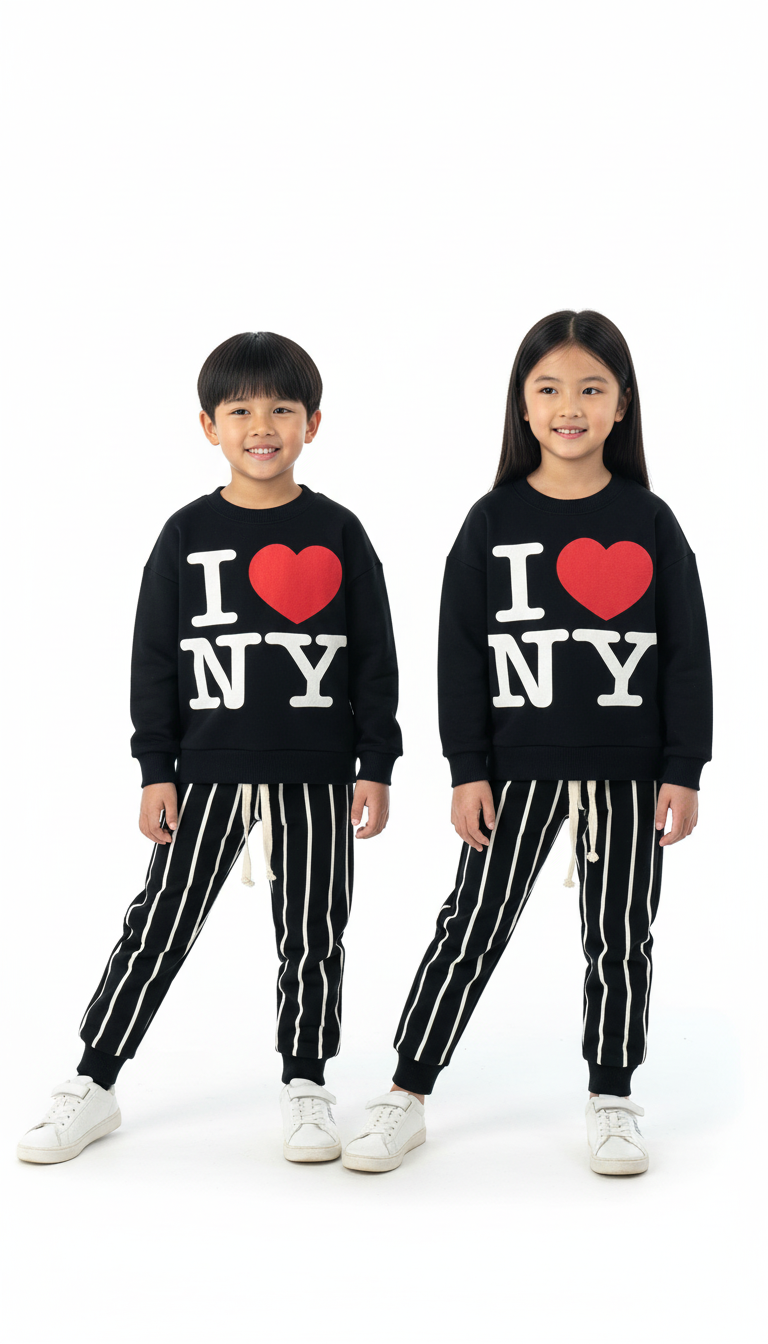 Love NY Çizgili Eşofman Takımı