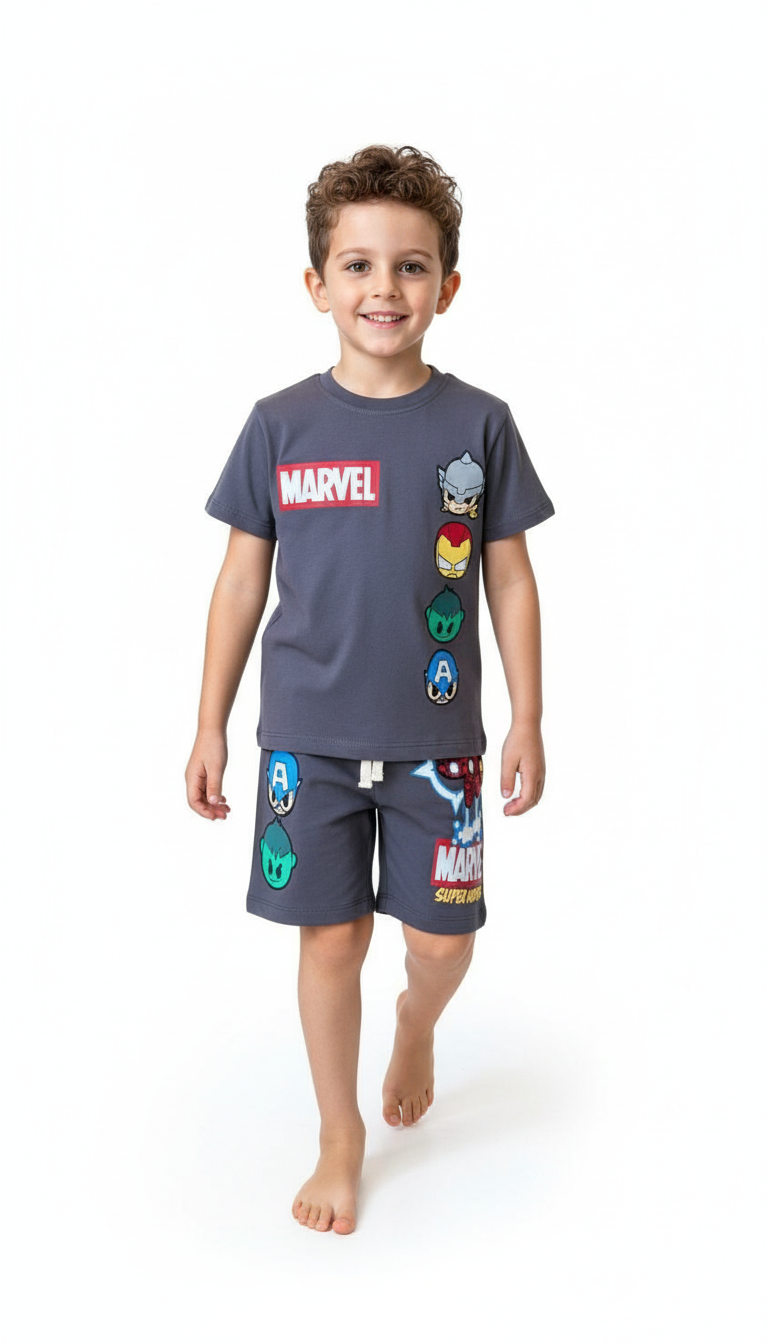 Marvel Super Heroes Şortlu Takım