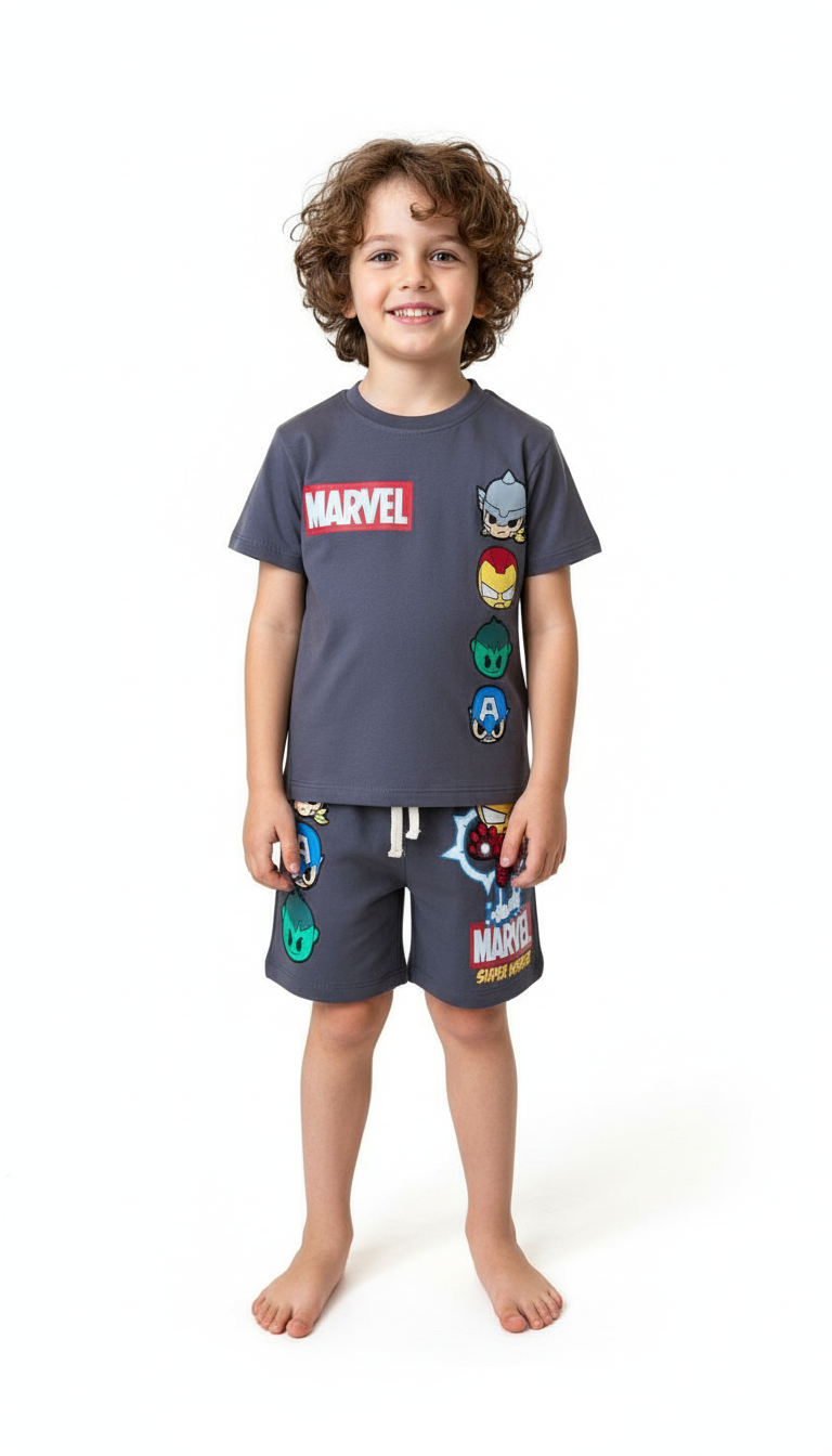 Marvel Super Heroes Şortlu Takım