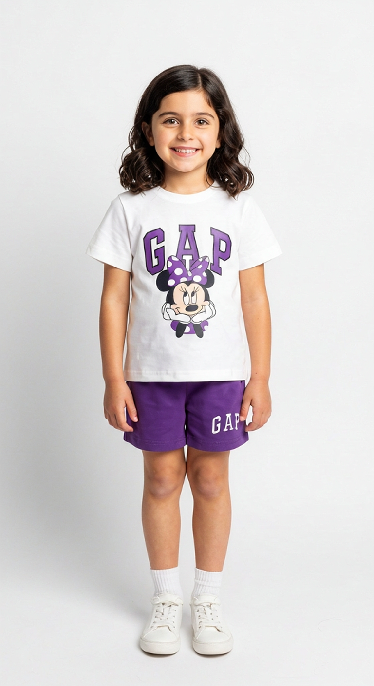 Mor Gap Minnie Şortlu Takım