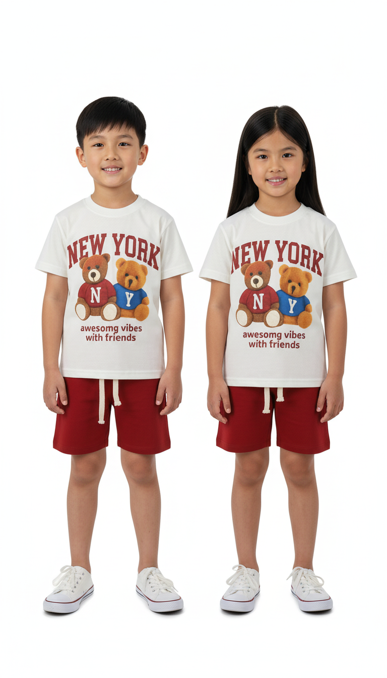 New York Teddy Şortlu Takım