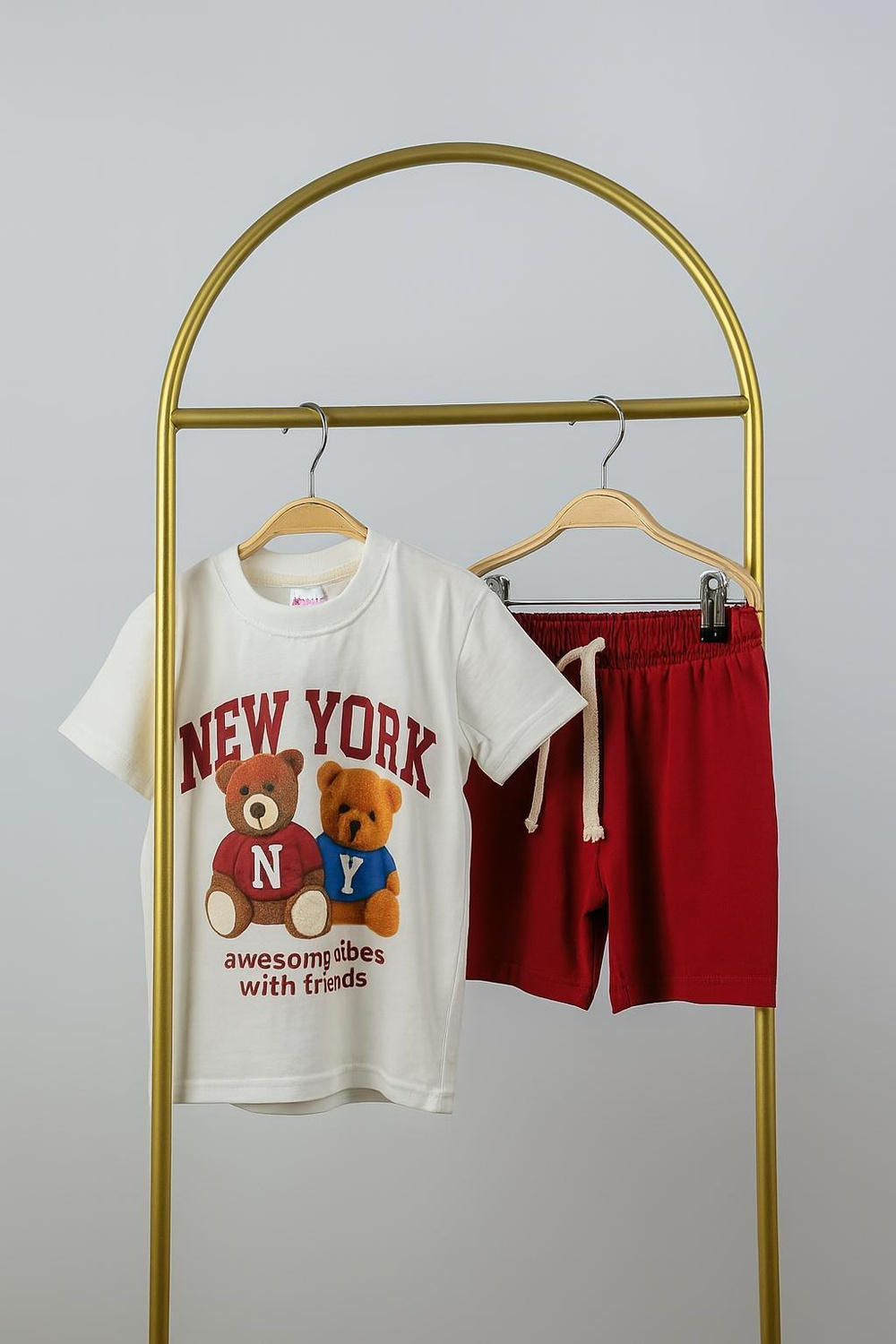 New York Teddy Şortlu Takım