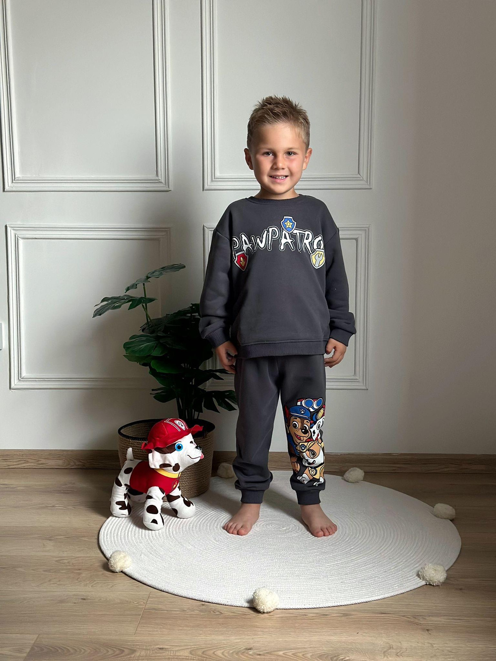 Paw Patrol Sırt Baskılı Turuncu Eşofman Takımı