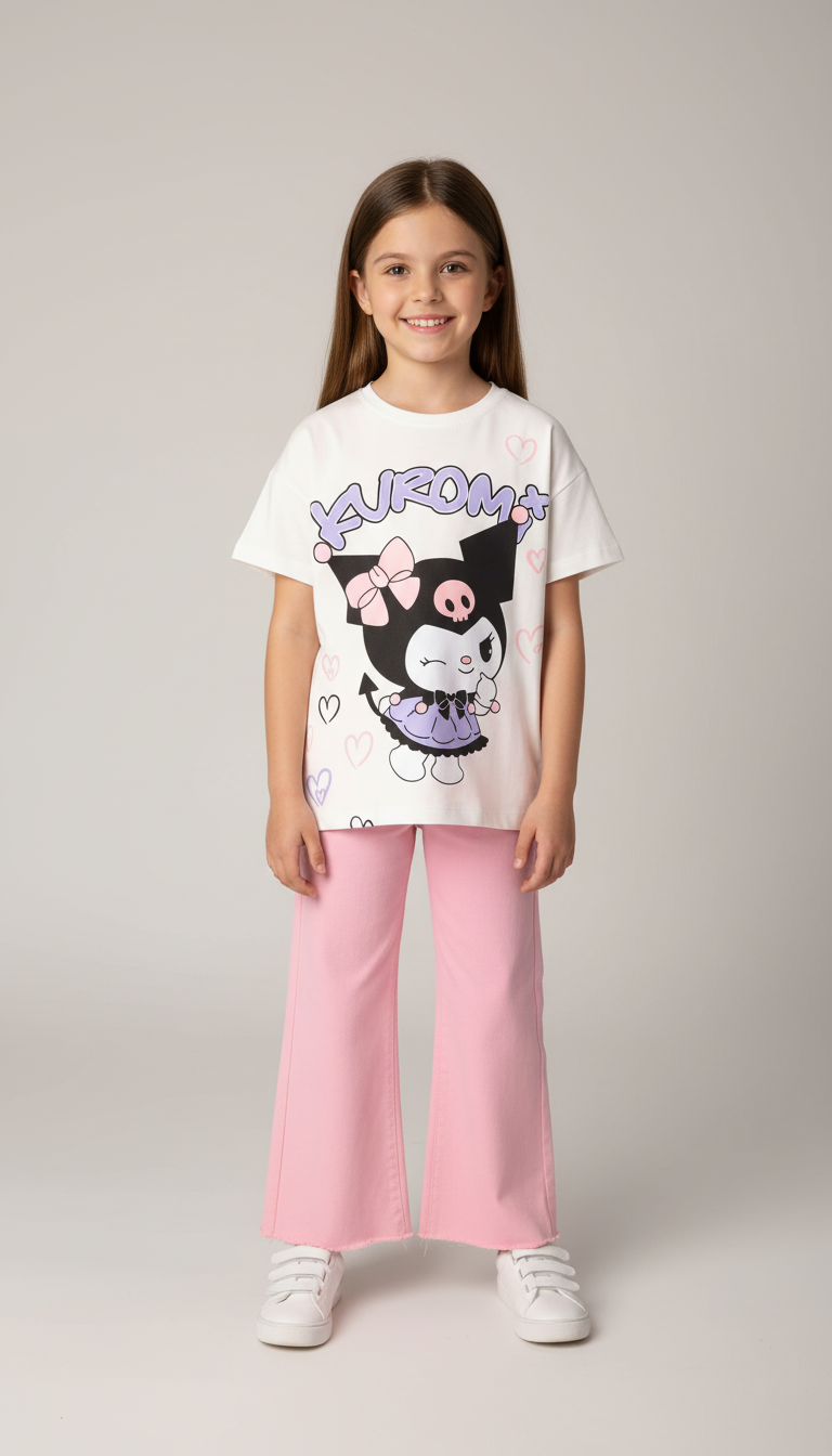 Pembe Kuromi İspanyol Taytlı Takım