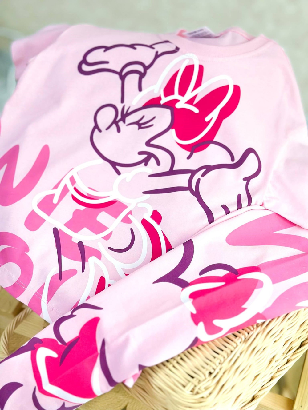 Pembe Minnie Mouse Taytlı Takım