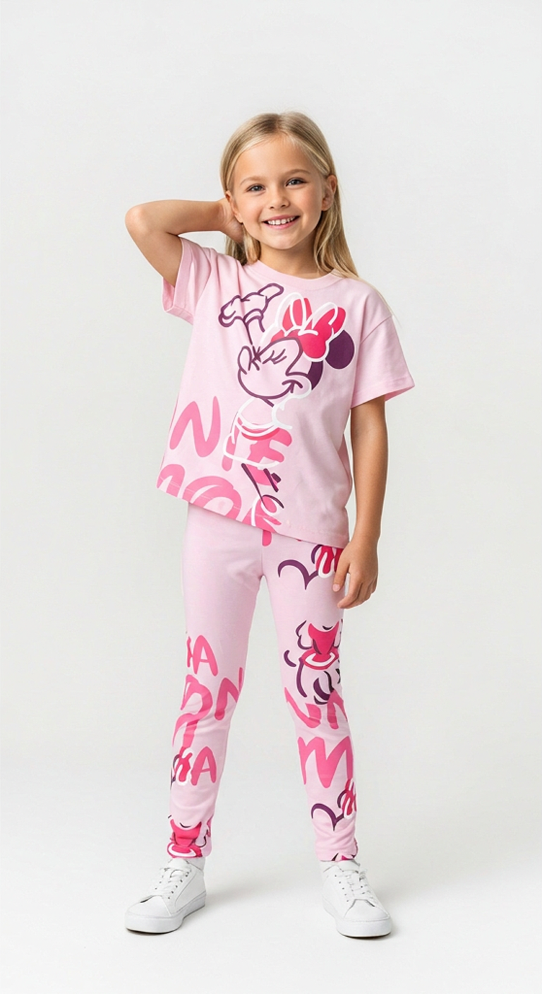 Pembe Minnie Mouse Taytlı Takım