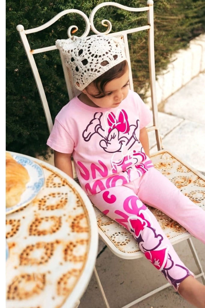 Pembe Minnie Mouse Taytlı Takım