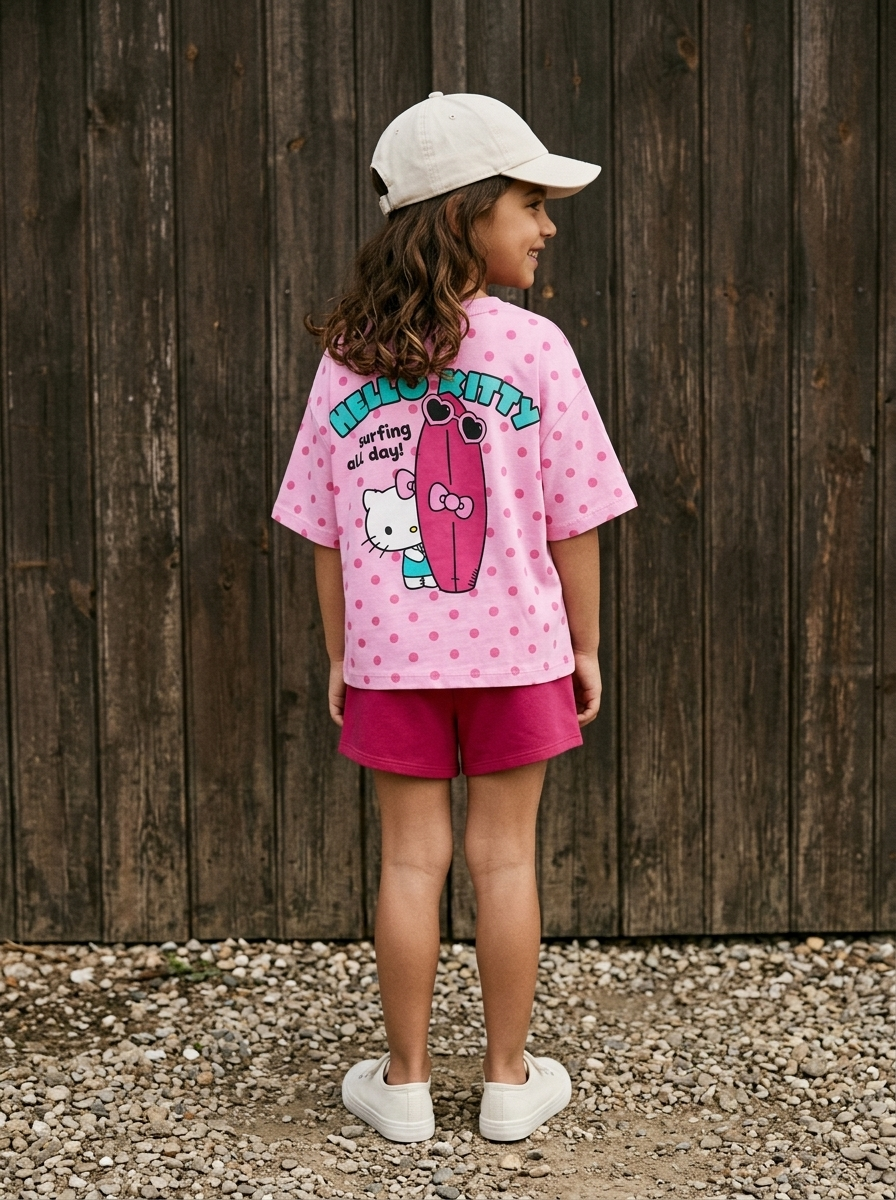 Puantiye Hello Kitty Şortlu Takım