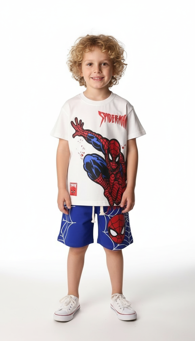 Spiderman Şortlu Takım