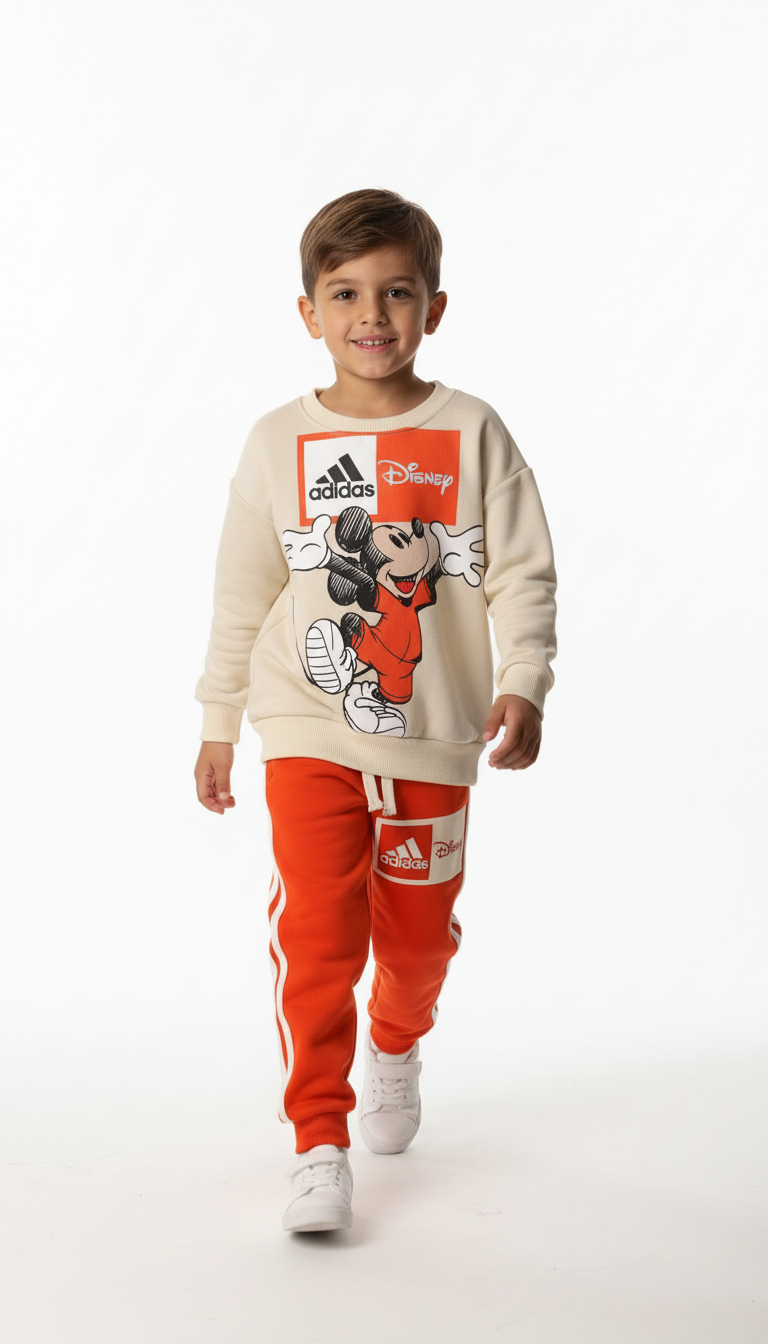 Sporcu Mickey Logo Detaylı Eşofman Takımı