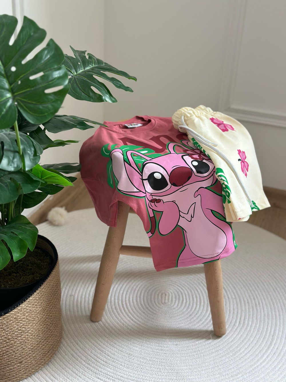 Stitch Angel Şortlu Takım