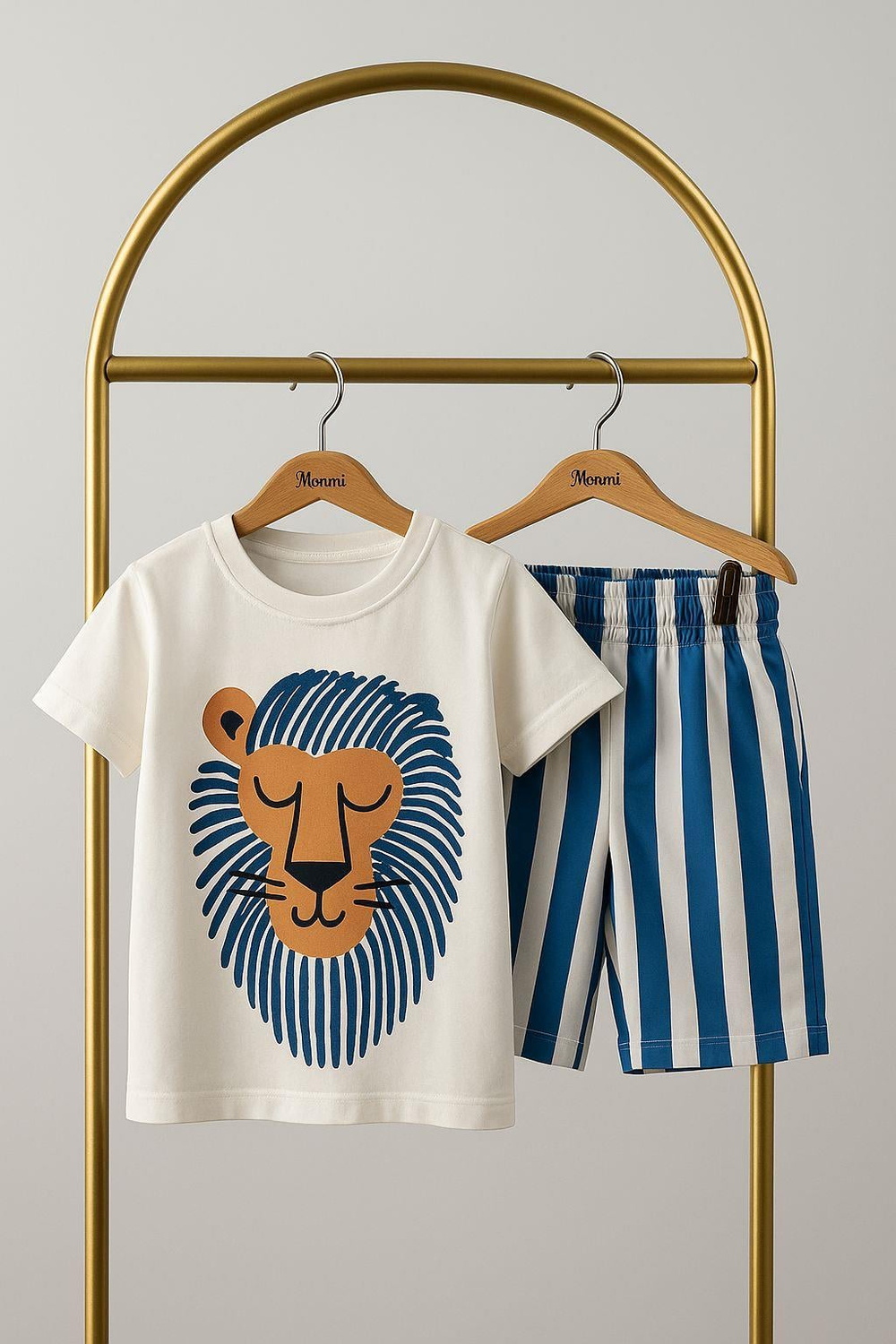 The Lion Çizgili Şortlu Takım