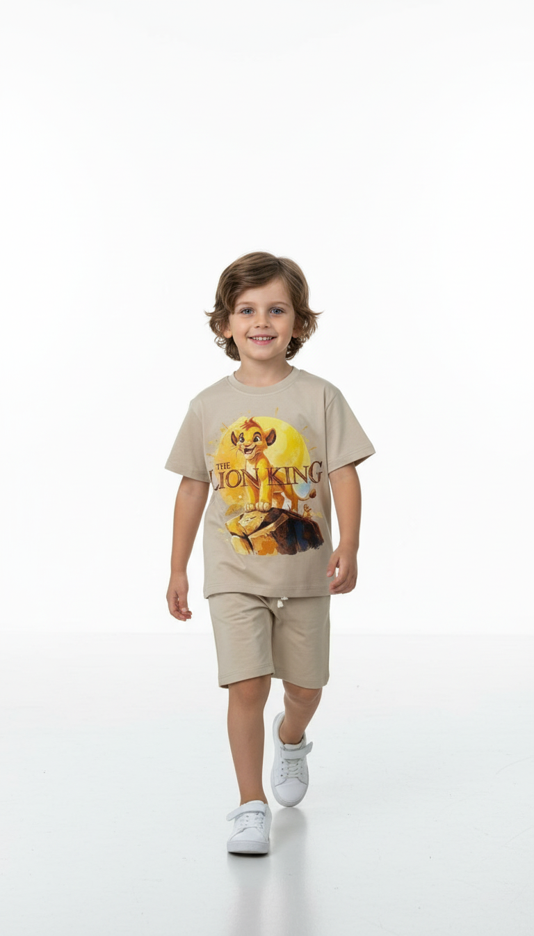 The Lion King Baskılı Şortlu Takım