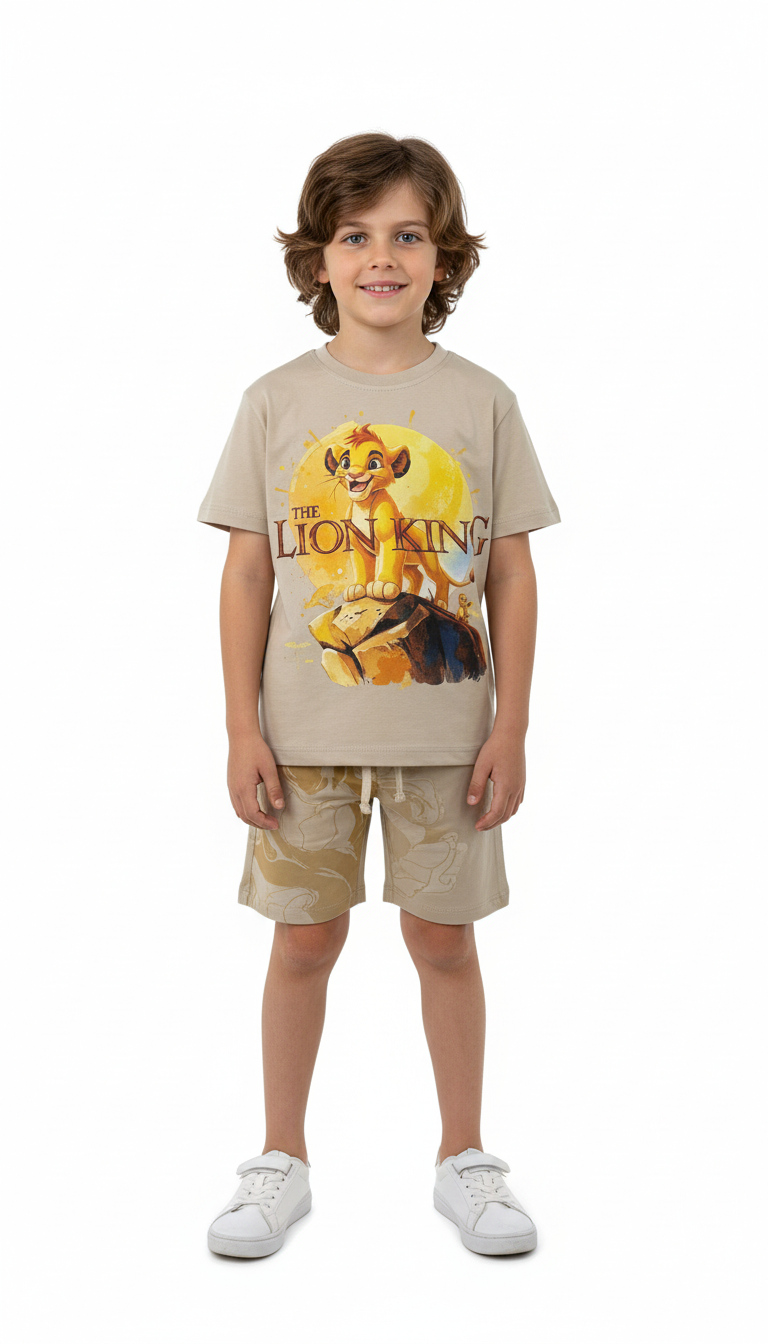 The Lion King Baskılı Şortlu Takım