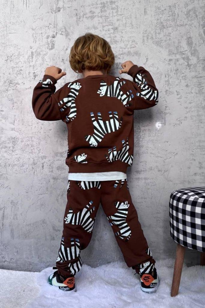 Zebra Baskılı Eşofman Takımı