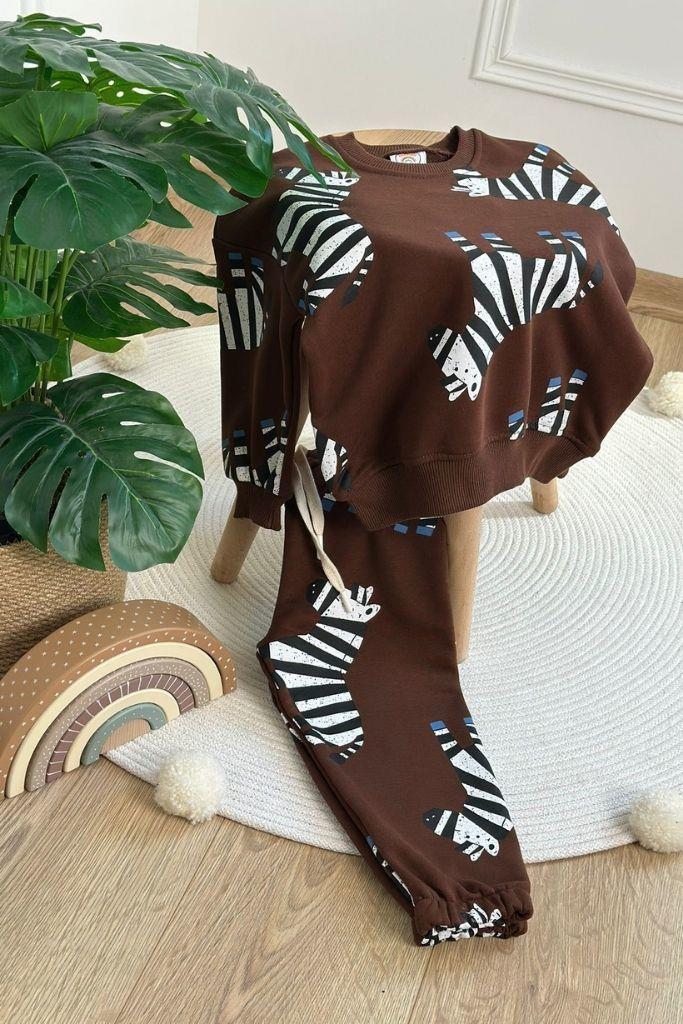 Zebra Baskılı Eşofman Takımı