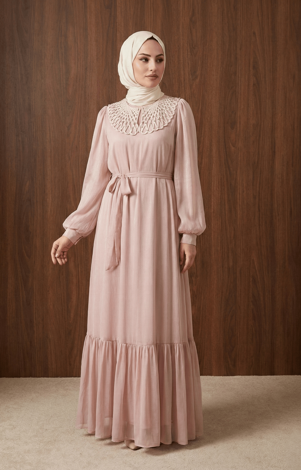 Yakar Elbise Pembe