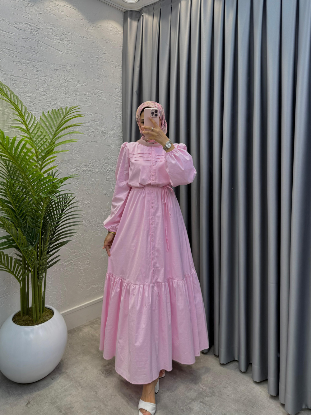 Zümra Elbise Pembe