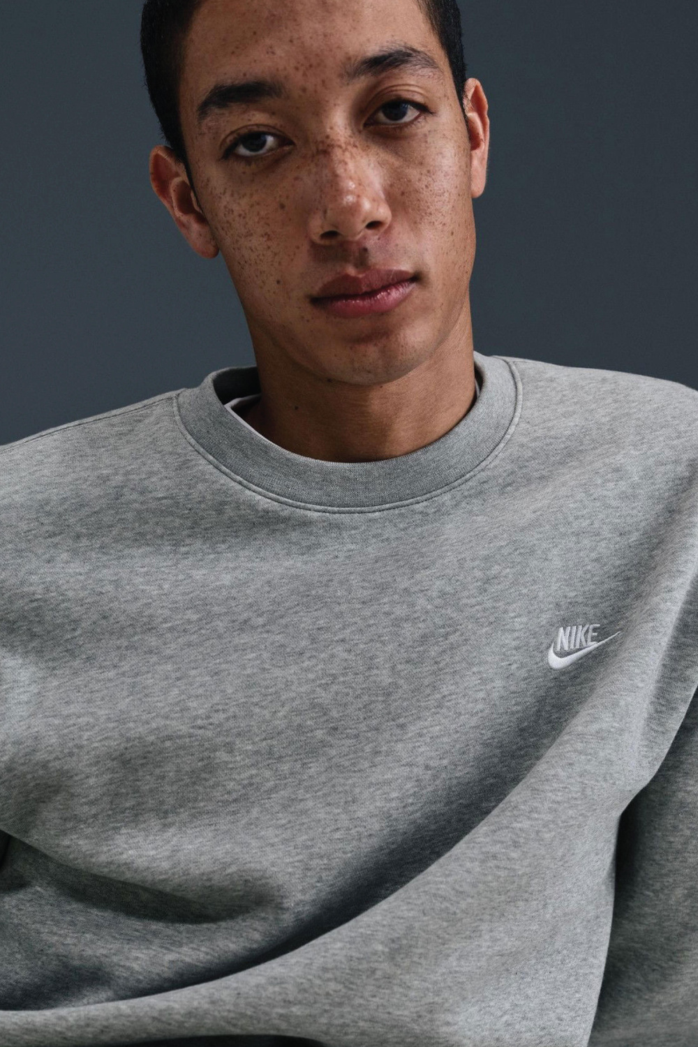 Nike Club BB Crew Erkek Gri Sweatshirt