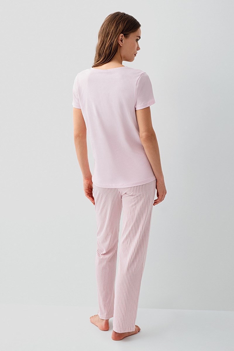 Kadın Pembe Pijama Takım