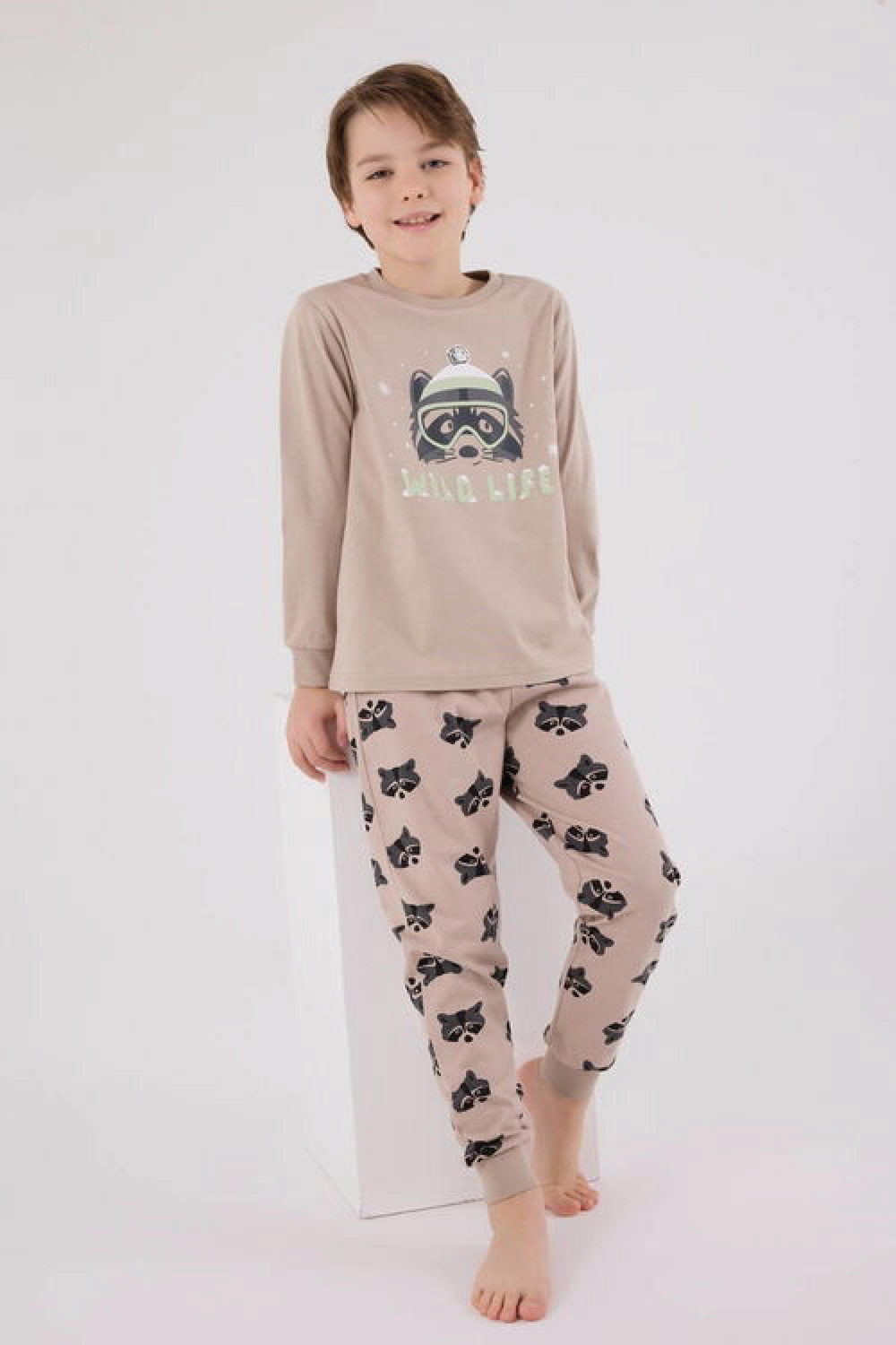 Rolypoly Erkek Çocuk Kum Beji Pijama Takımı