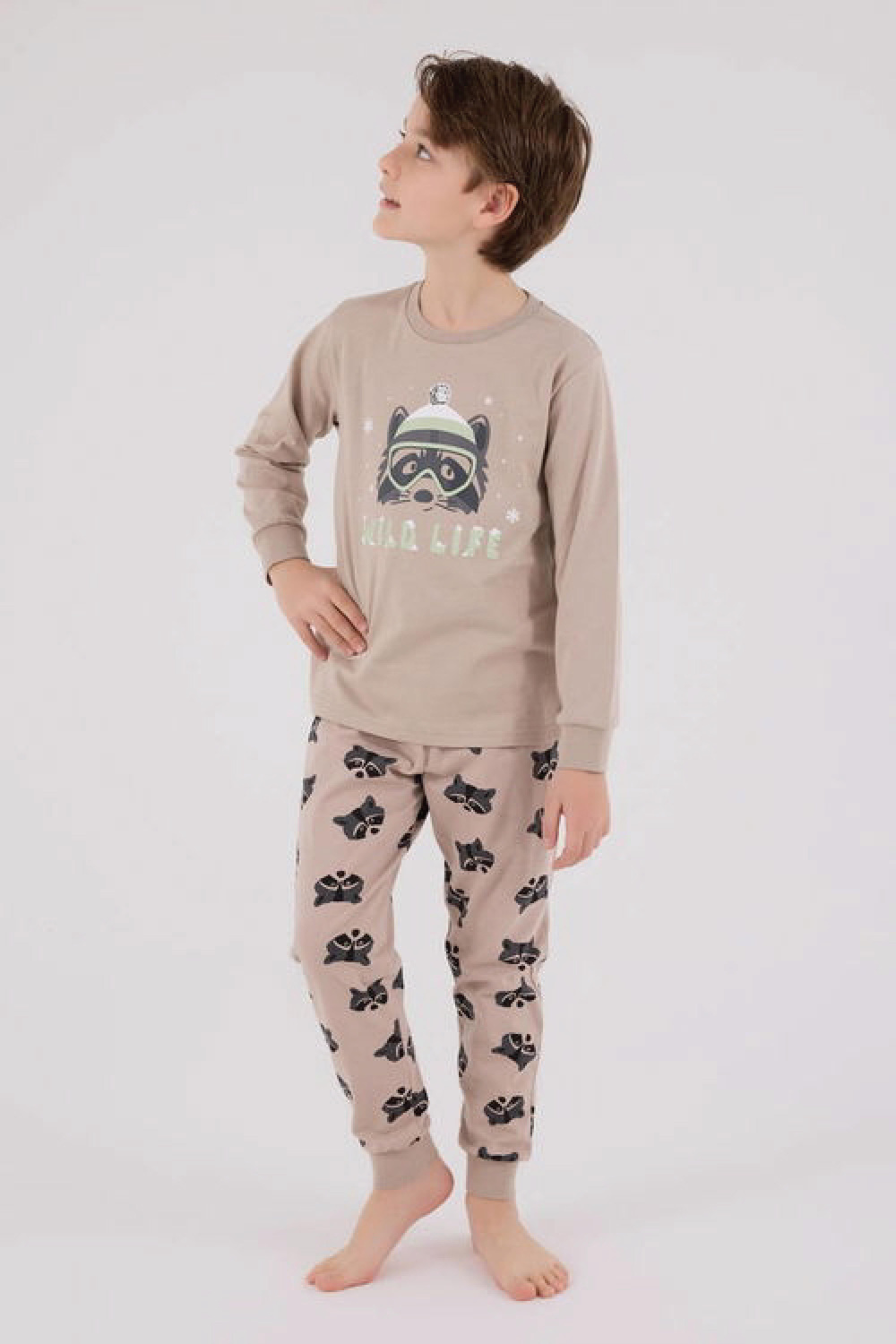Rolypoly Erkek Çocuk Kum Beji Pijama Takımı