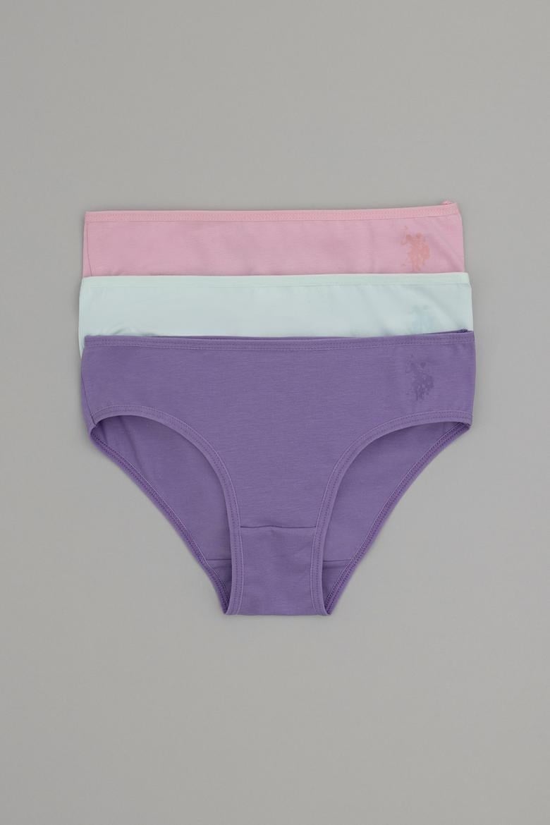 U.S.Polo Assn.Kız Çocuk 6 Lı Slip Külot Pembe