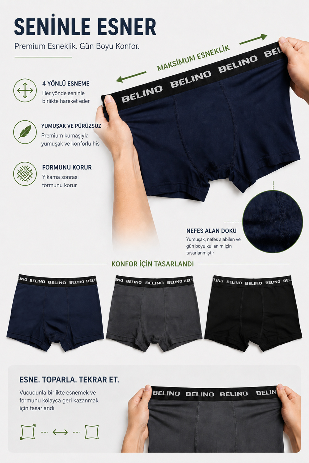 Erkek Çocuk Bambu Boxer Ultra Soft 3 Lü paket