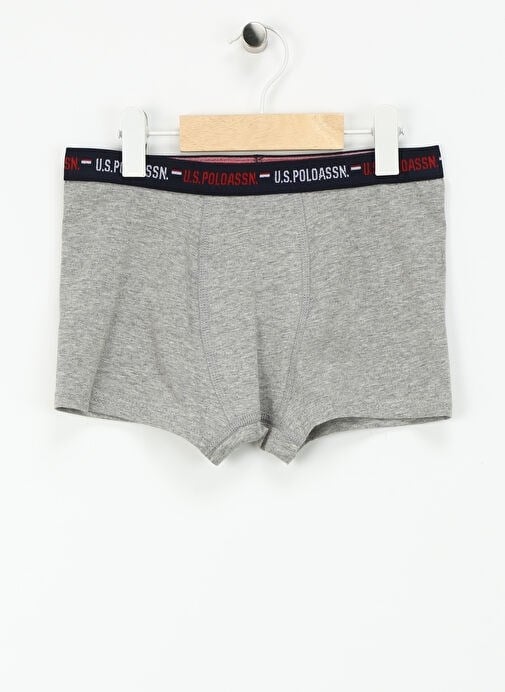 U.S. Polo Assn.Erkek Çocuk 3 Lü Beyaz Boxer US1372-C-V2